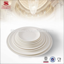 Placas de jantar brancas da forma redonda para o casamento Prato de porcelana